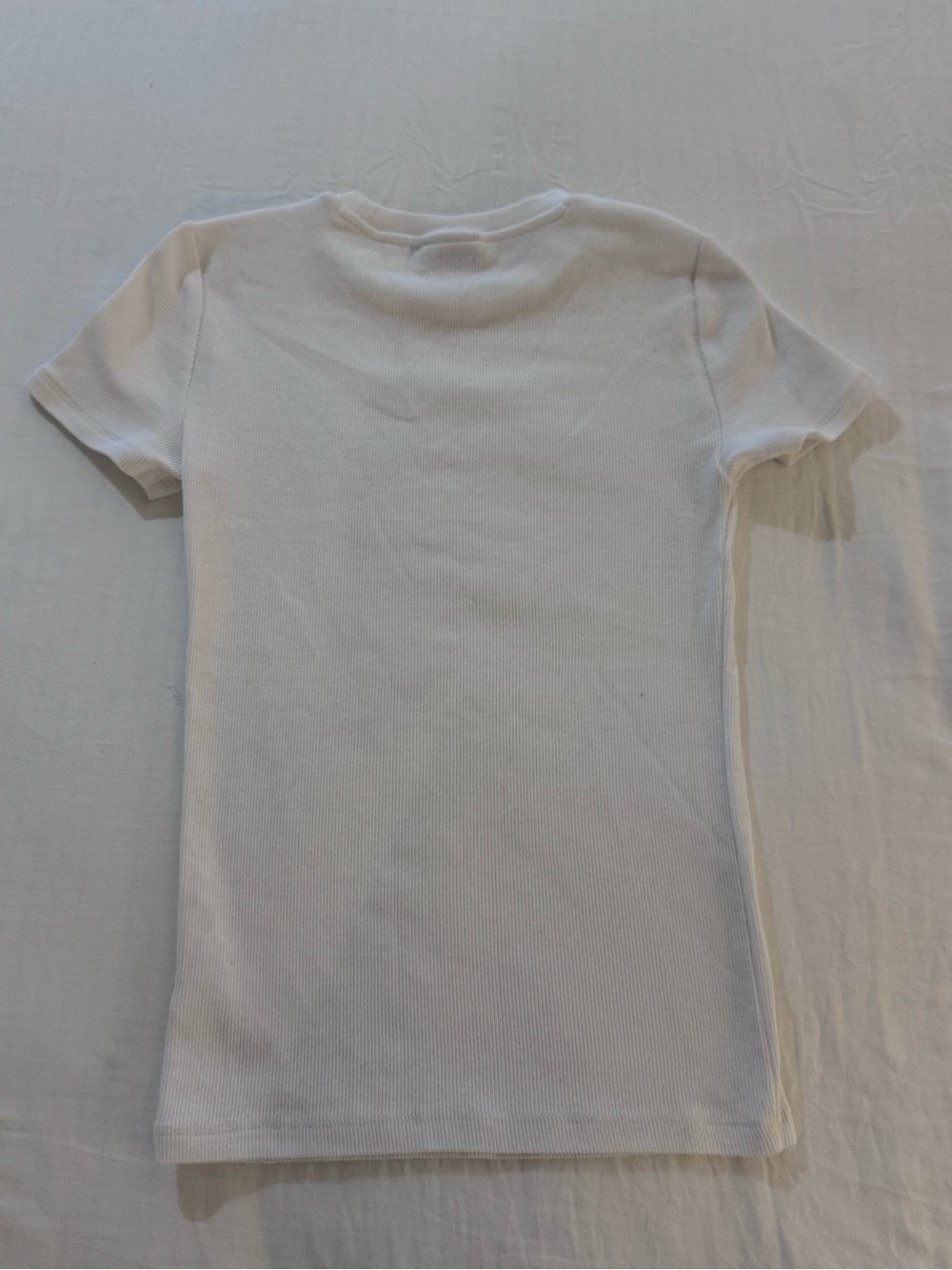 TNA White Short-Sleeve Ribbed Crew Tee - Picture 3 of 4